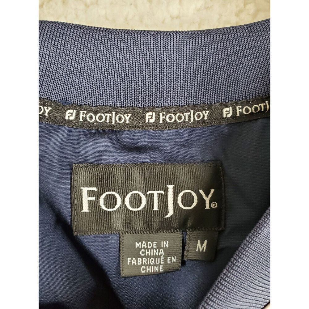 FootJoy Windbreaker Jacket Mens M Navy Blue Pullover Waterproof Performance Golf - Picture 2 of 11